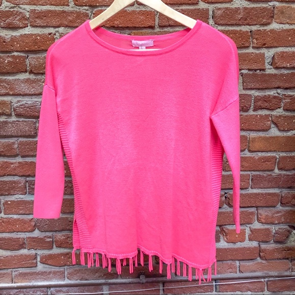 Lilly Pulitzer Other - Girls’ Lilly Pulitzer Pink Fringe Sweater